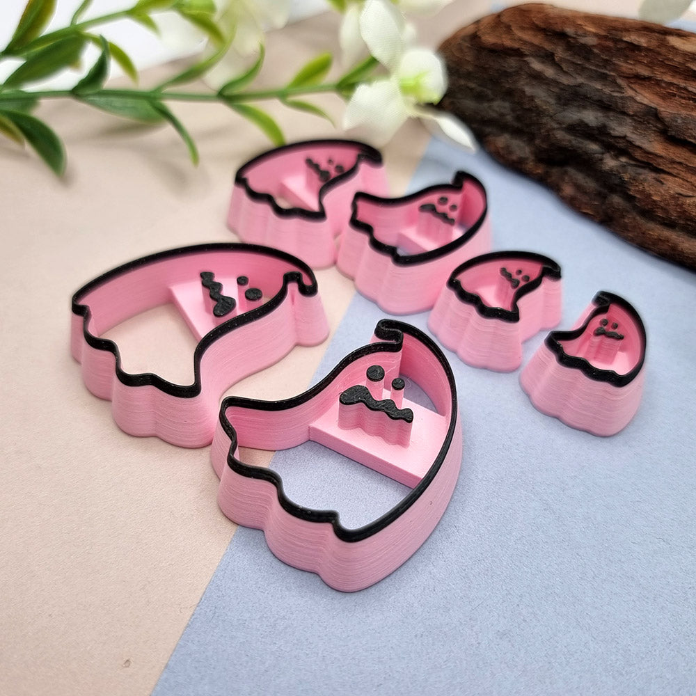 Ghost shape Halloween polymer clay cutter