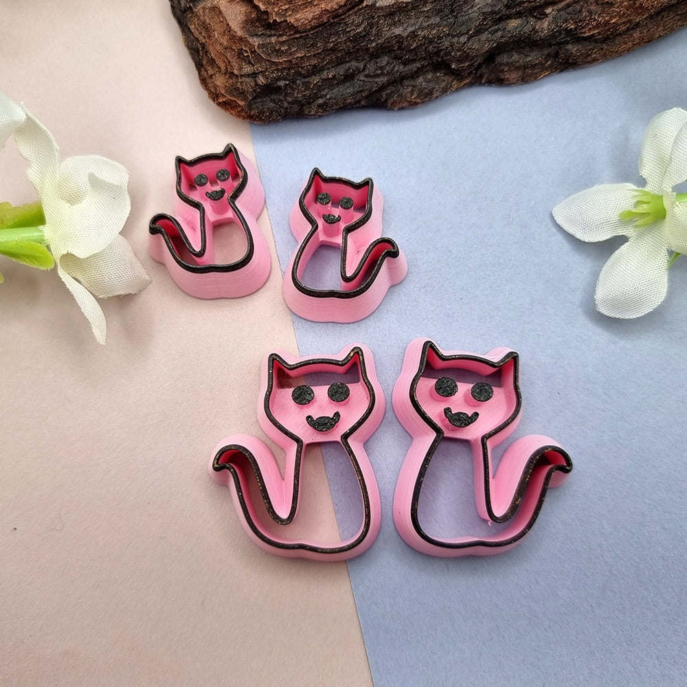 Cats Polymer Clay 2 Mirrored Cutters