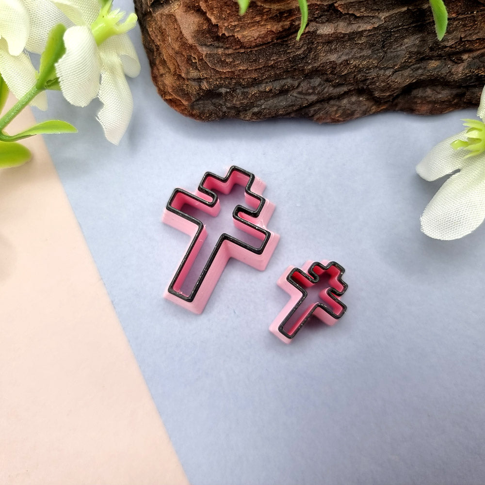 Cross shape Halloween polymer clay cutter