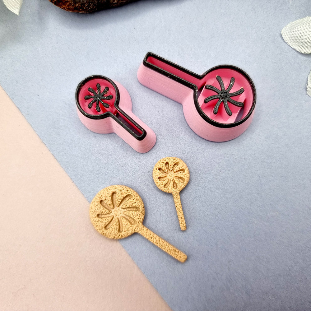 Lollipop shape Halloween polymer clay cutter