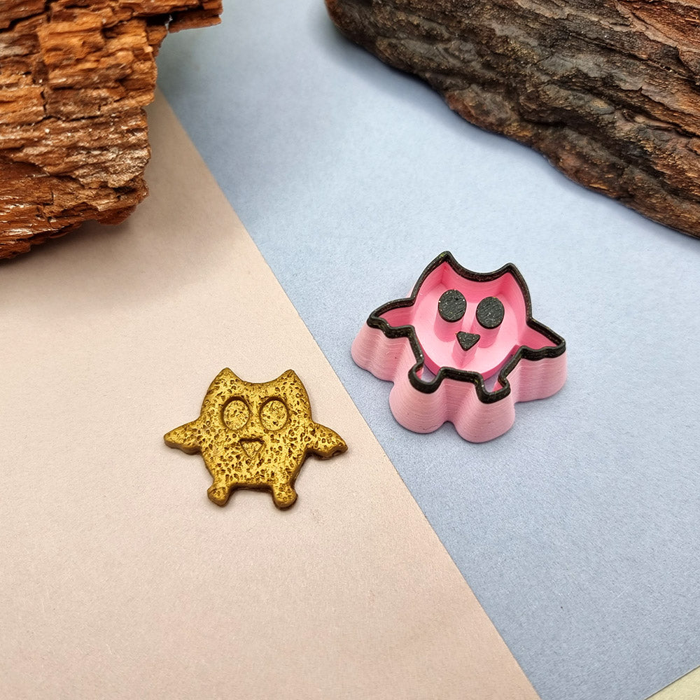 Owl shape Halloween polymer clay cutter