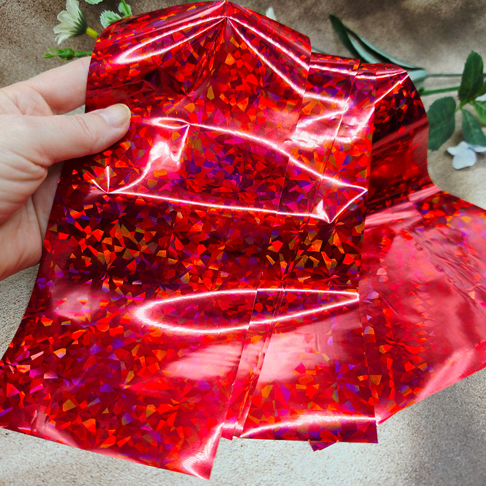 Red Shards Prismatic Foils, 10 sheets