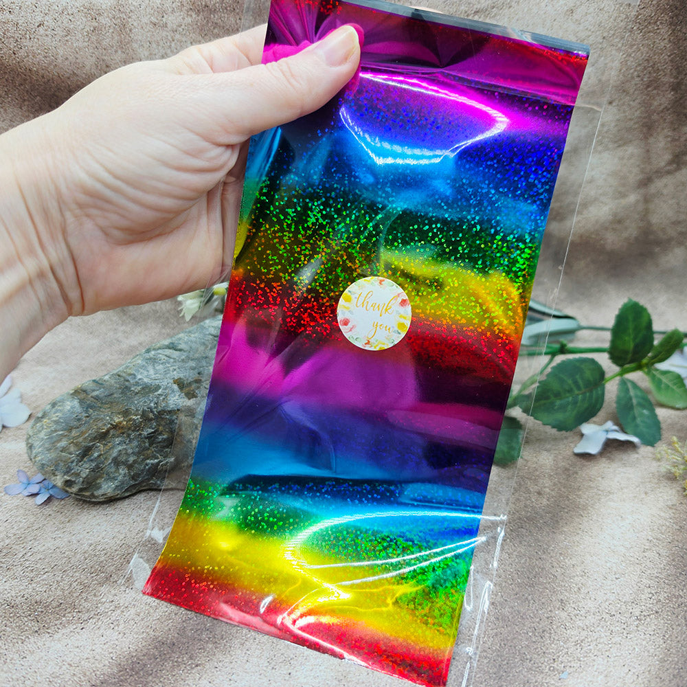 Rainbow Confetti Foils, 10 sheets