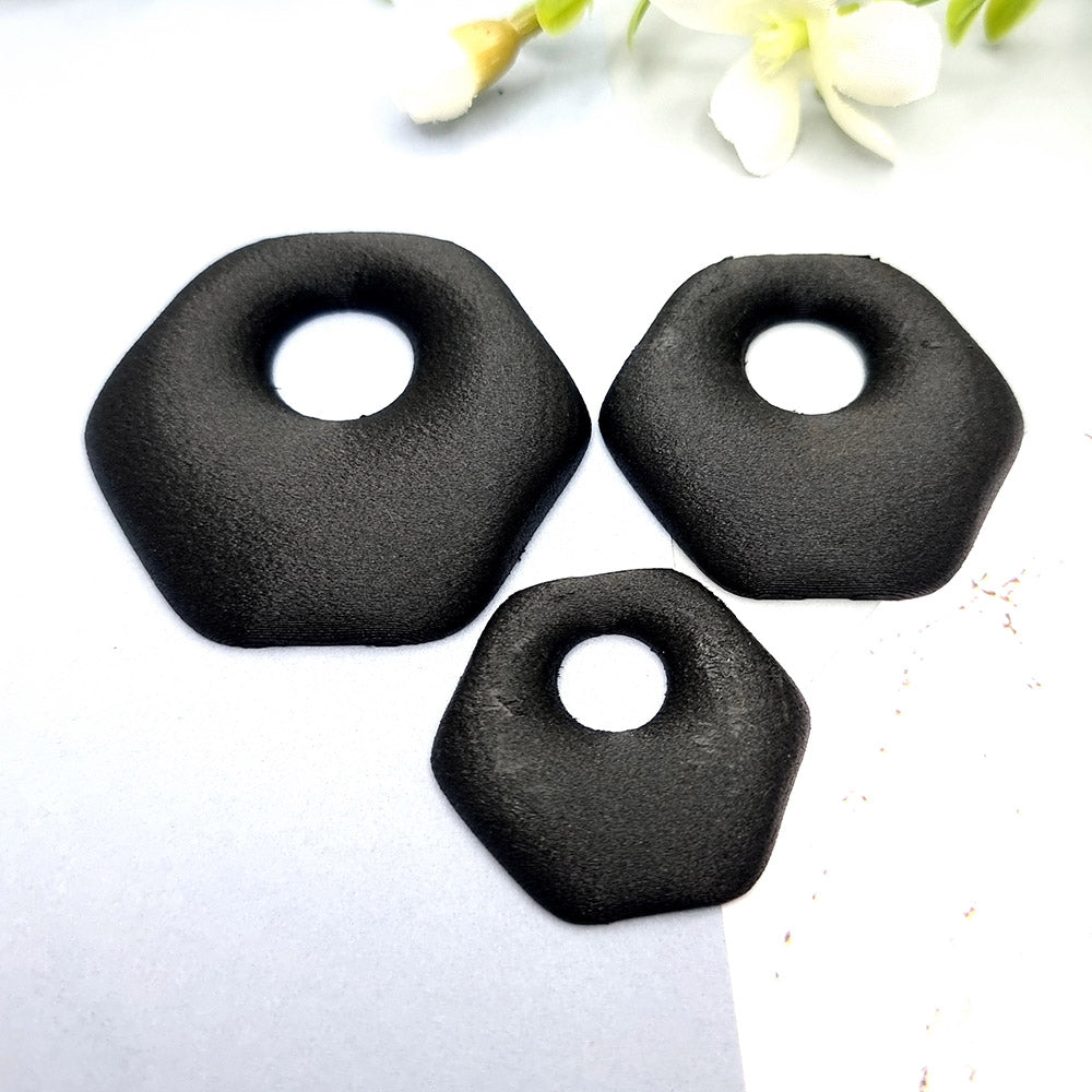 Geometric Blanks - Hexagon Side Donut Bakeable Blanks SweetyBijou Tools   