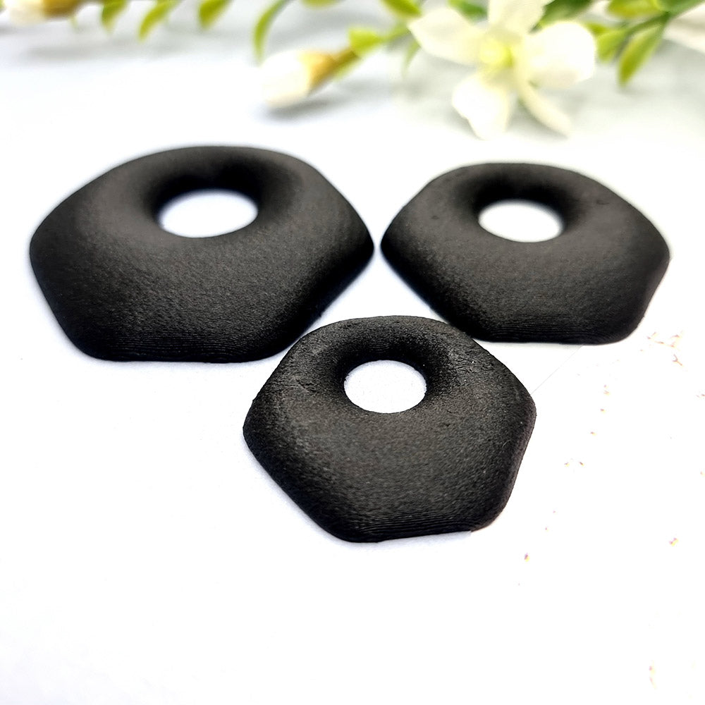 Geometric Blanks - Hexagon Side Donut Bakeable Blanks SweetyBijou Tools   