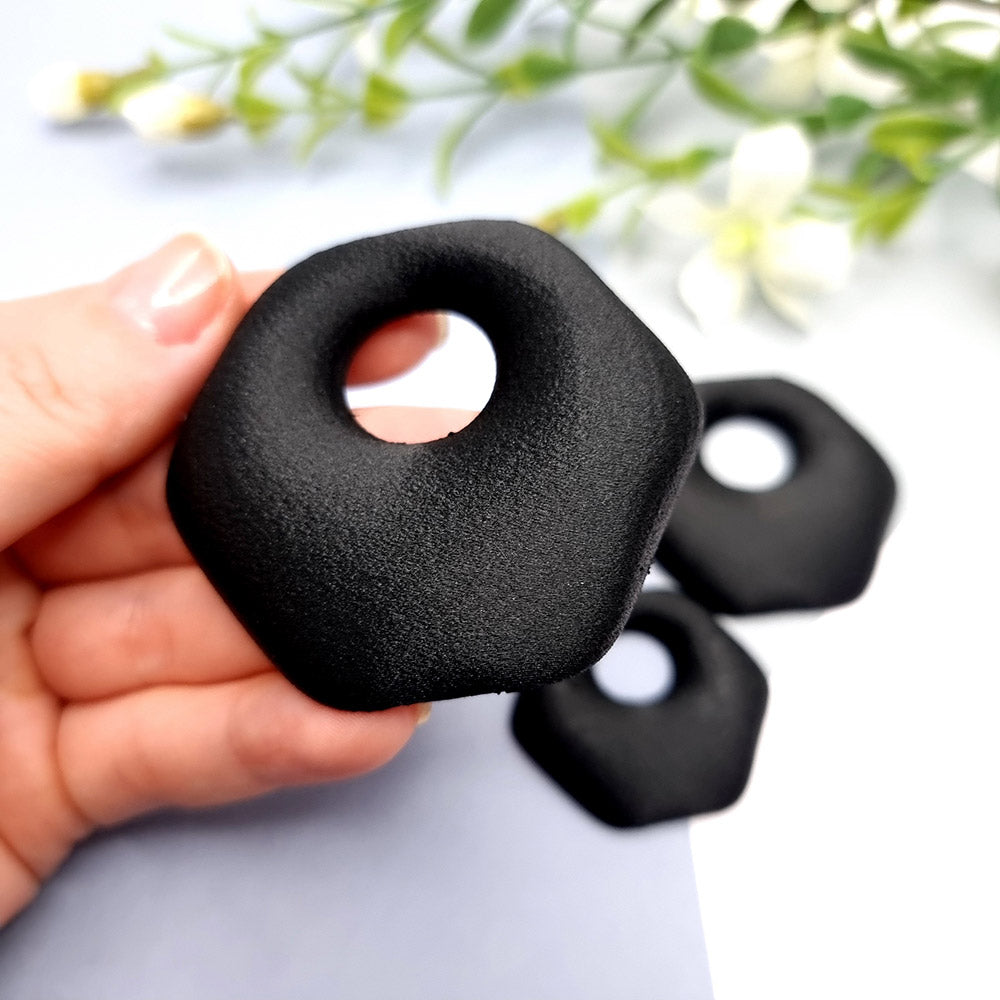 Geometric Blanks - Hexagon Side Donut Bakeable Blanks SweetyBijou Tools   