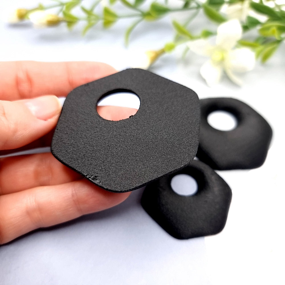 Geometric Blanks - Hexagon Side Donut Bakeable Blanks SweetyBijou Tools   