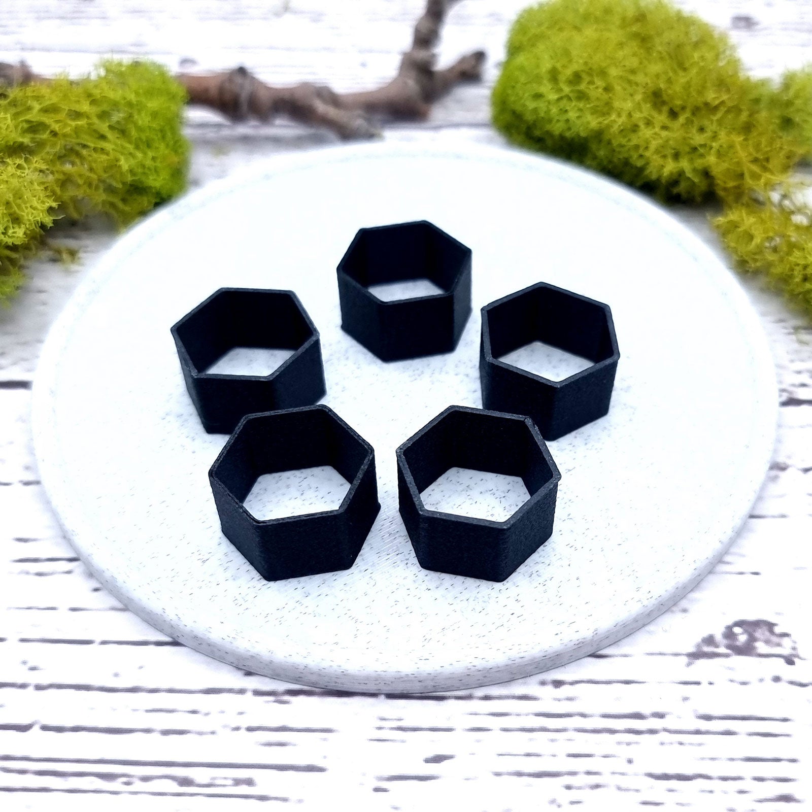 6-Sided Ring Blanks - Wide (12.5mm) Bakeable Blanks SweetyBijou Tools   