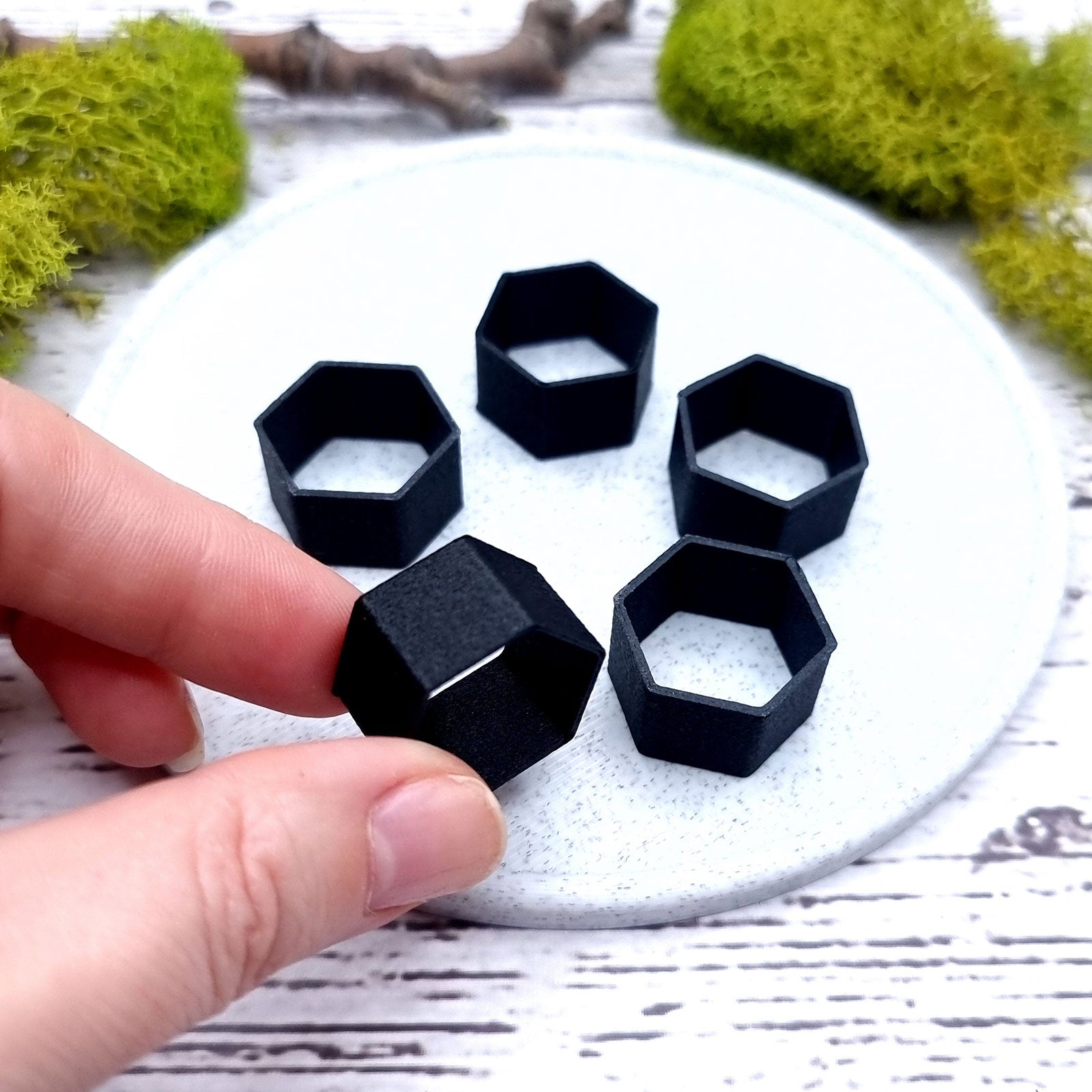 6-Sided Ring Blanks - Wide (12.5mm) Bakeable Blanks SweetyBijou Tools   