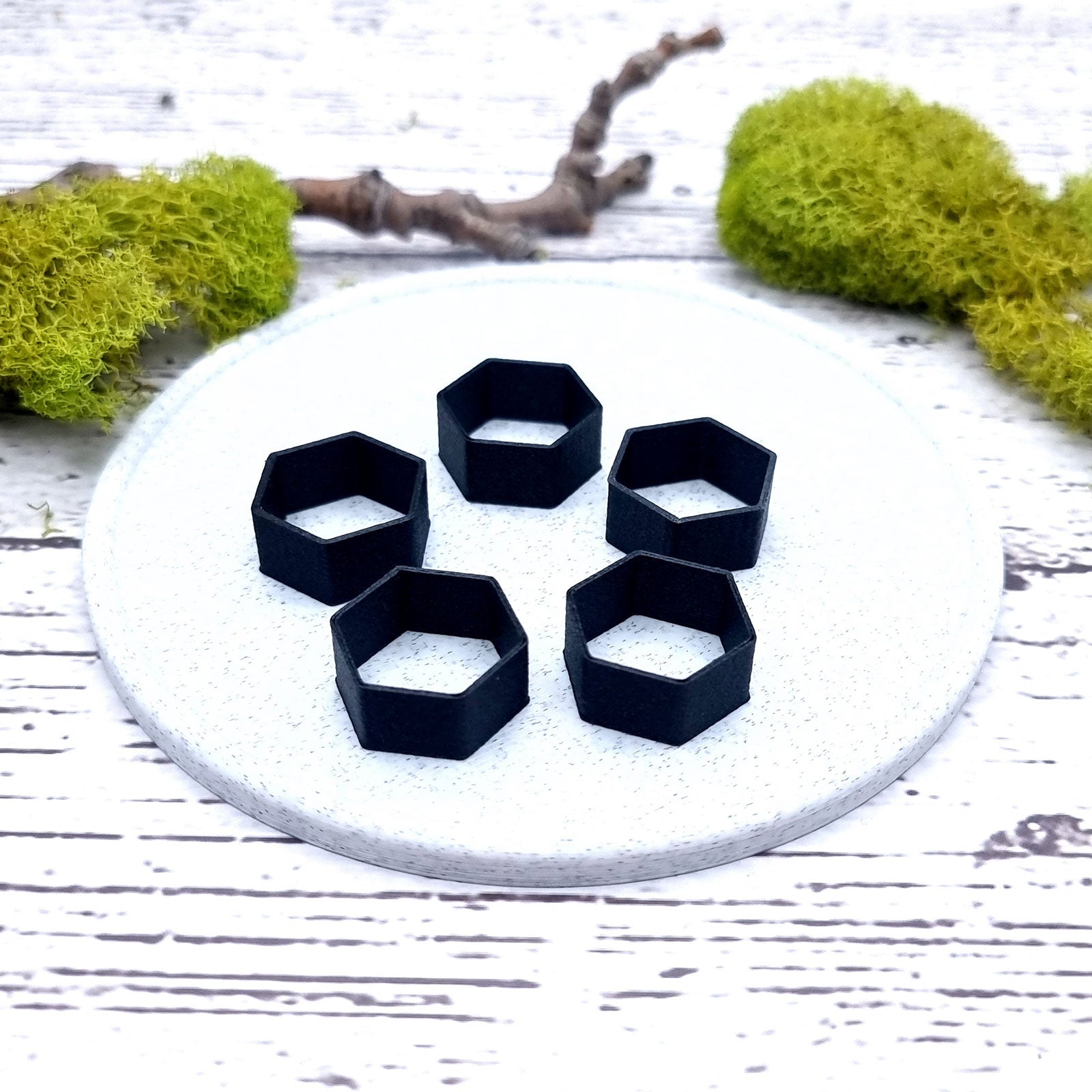 6-Sided Ring Blanks - Medium (10mm) Bakeable Blanks SweetyBijou Tools   