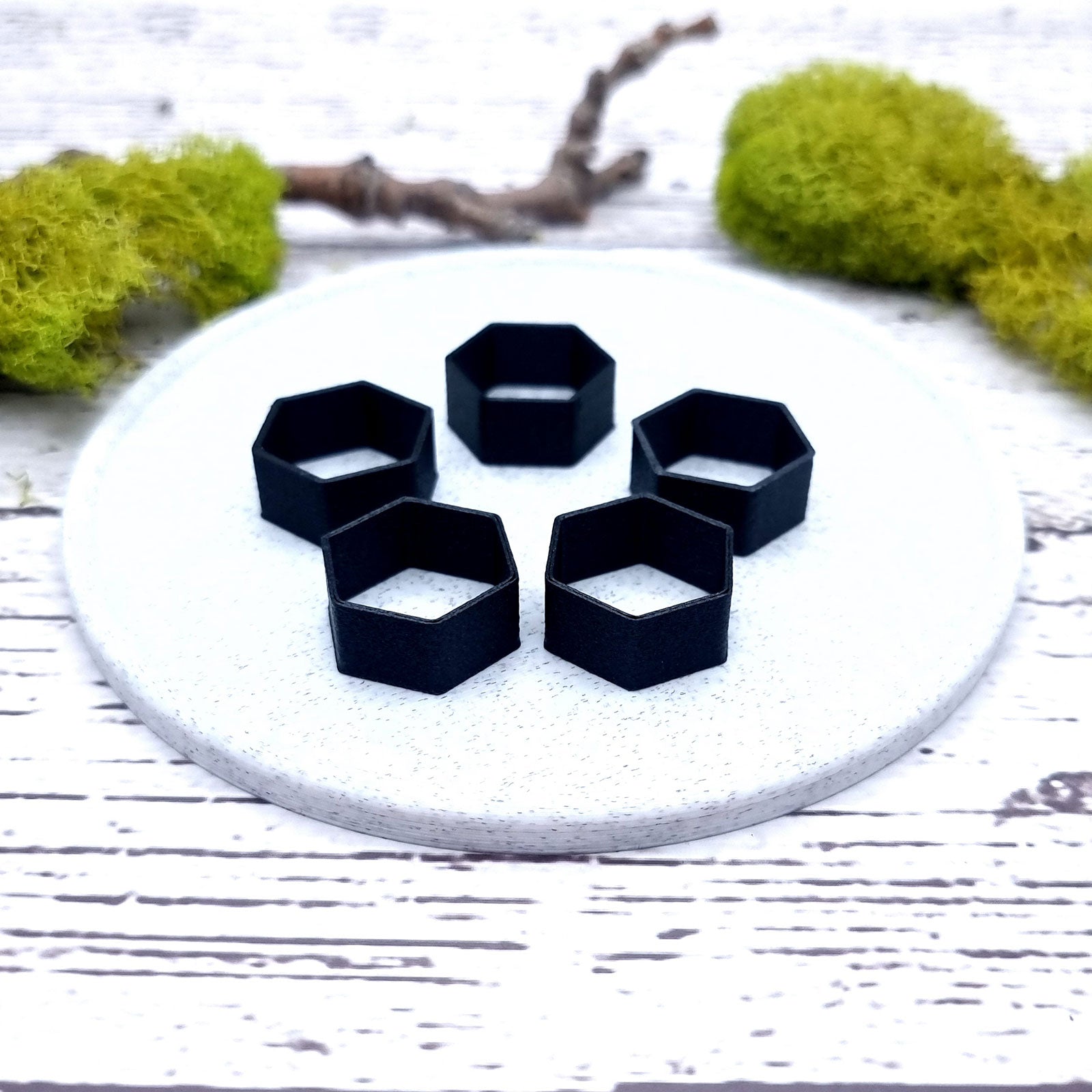 6-Sided Ring Blanks - Medium (10mm) Bakeable Blanks SweetyBijou Tools   