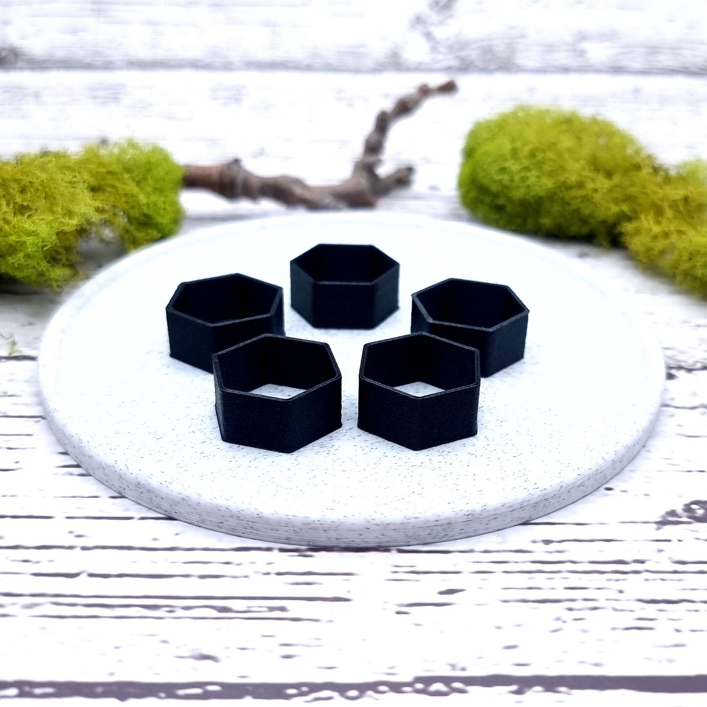 6-Sided Ring Blanks - Medium (10mm) Bakeable Blanks SweetyBijou Tools   