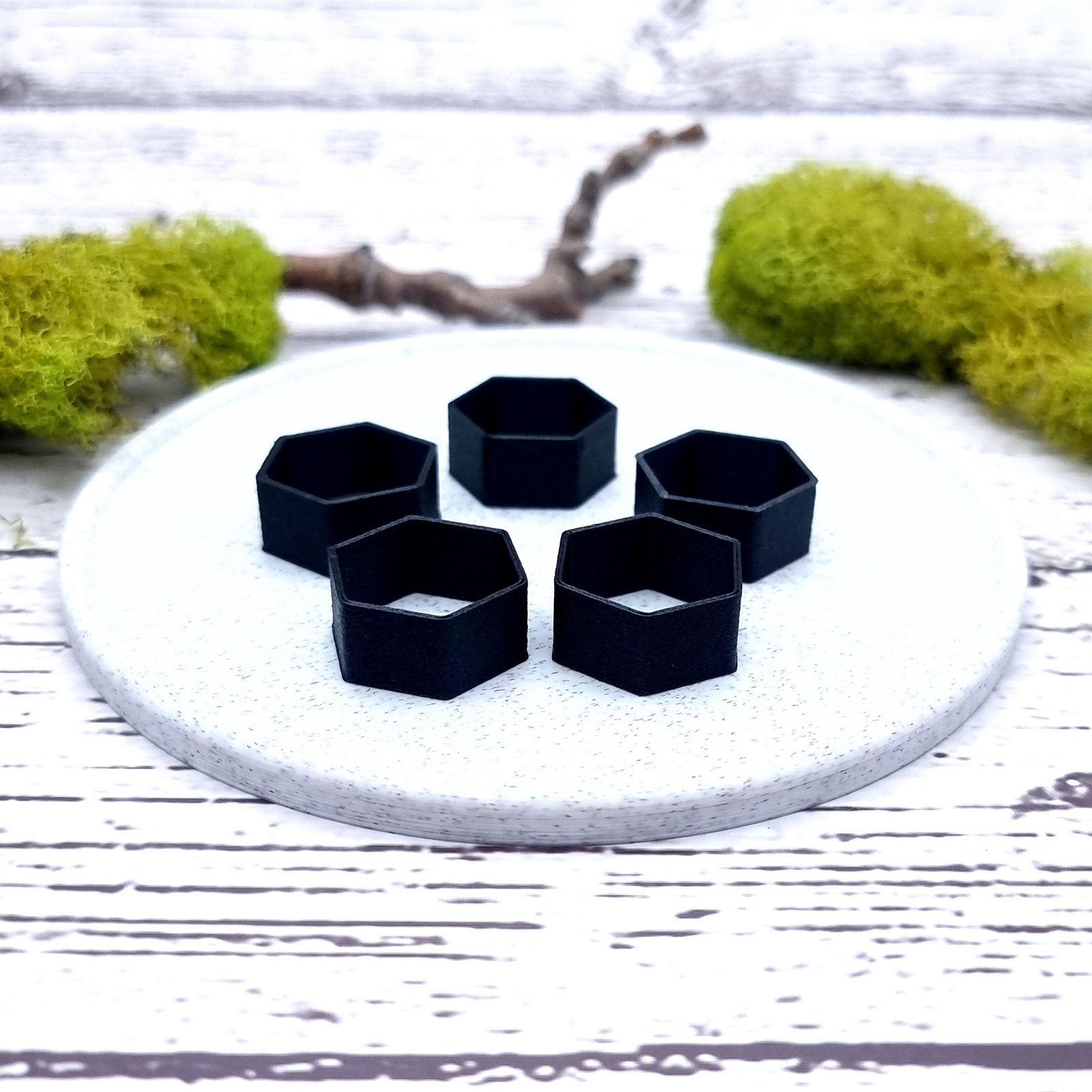 6-Sided Ring Blanks - Medium (10mm) Bakeable Blanks SweetyBijou Tools   