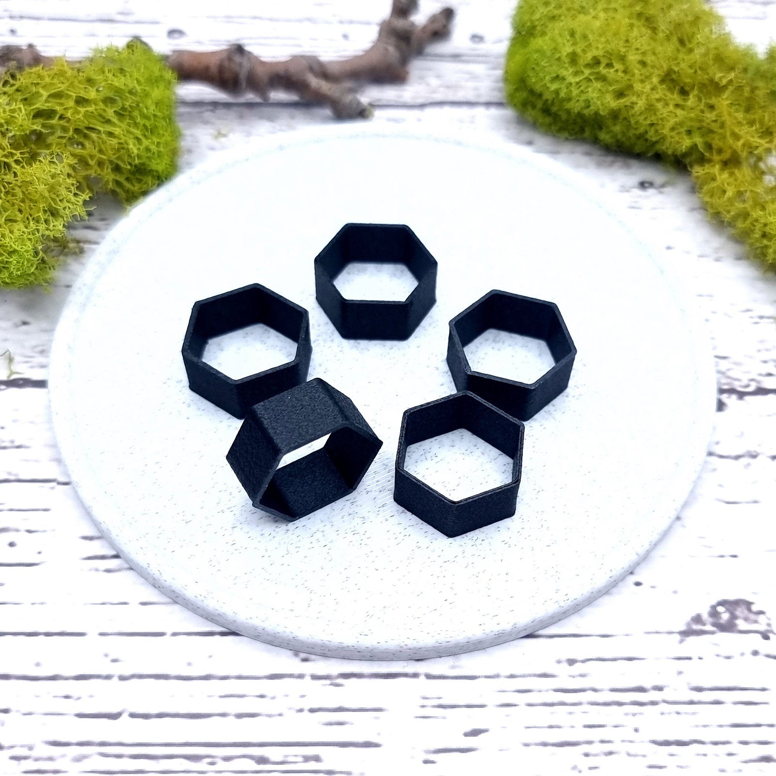 6-Sided Ring Blanks - Medium (10mm) Bakeable Blanks SweetyBijou Tools   