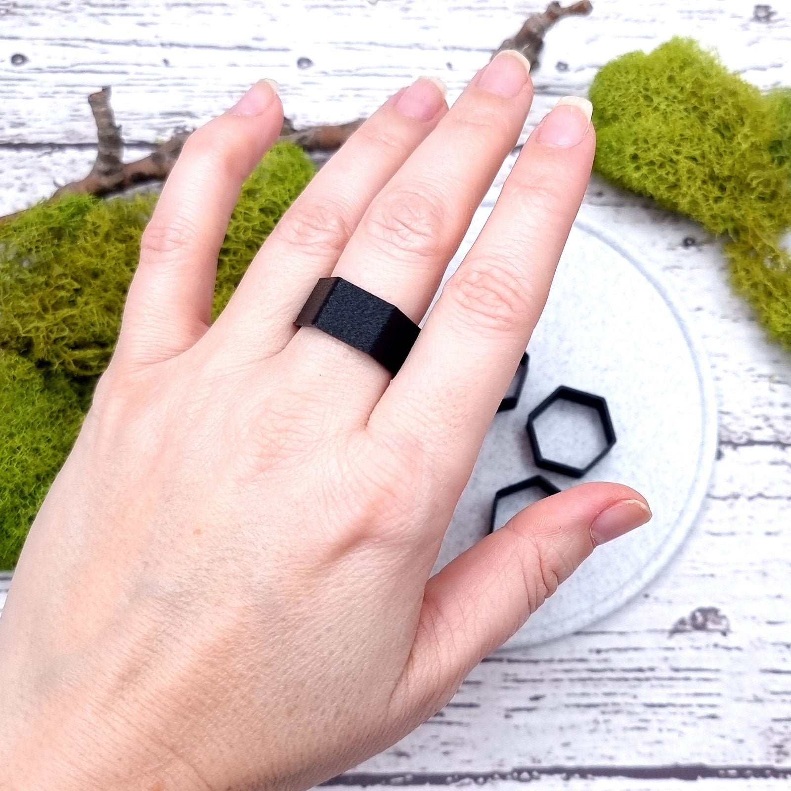 6-Sided Ring Blanks - Medium (10mm) Bakeable Blanks SweetyBijou Tools   