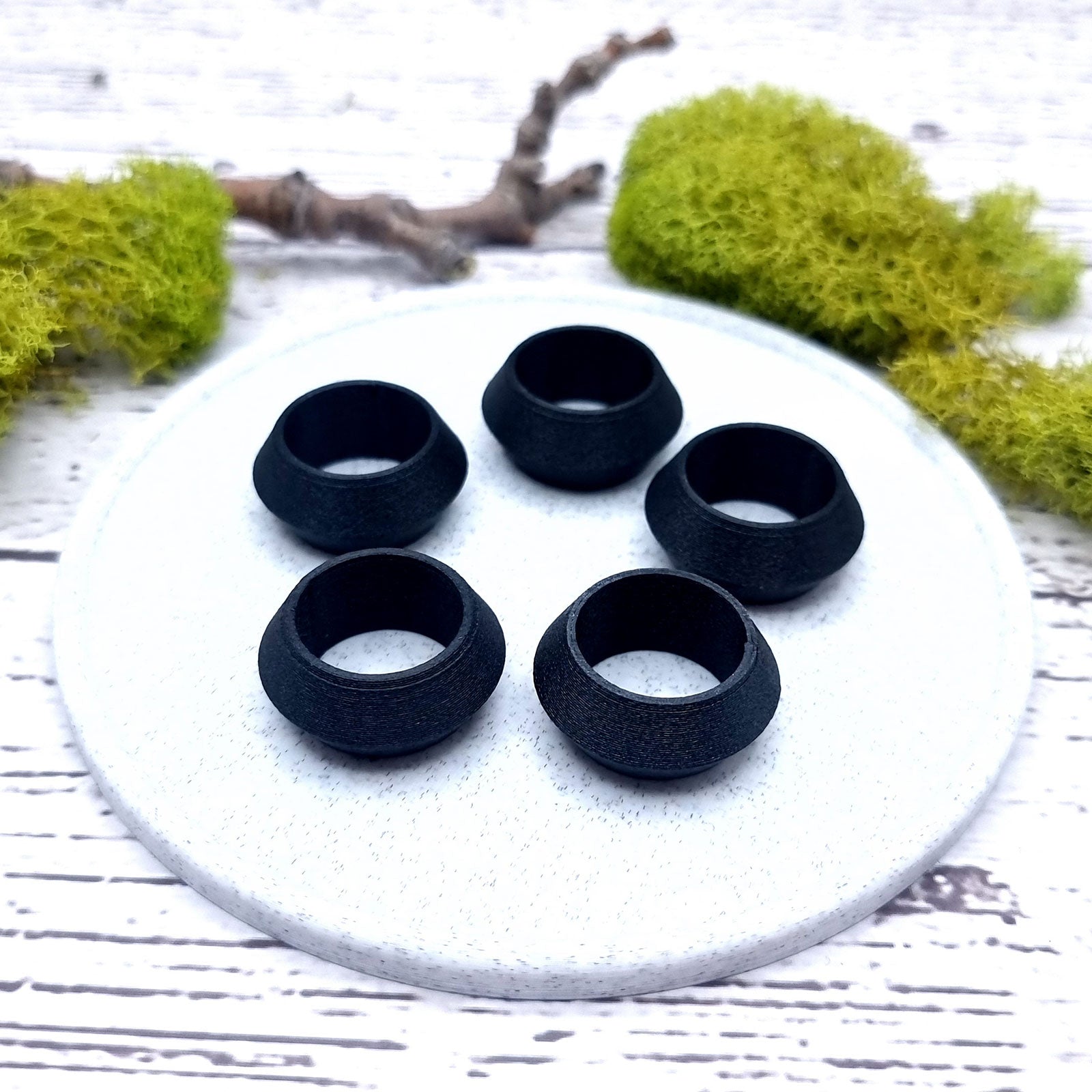 Sharp Convex Ring Blanks - Wide (12.5mm) Bakeable Blanks SweetyBijou Tools   