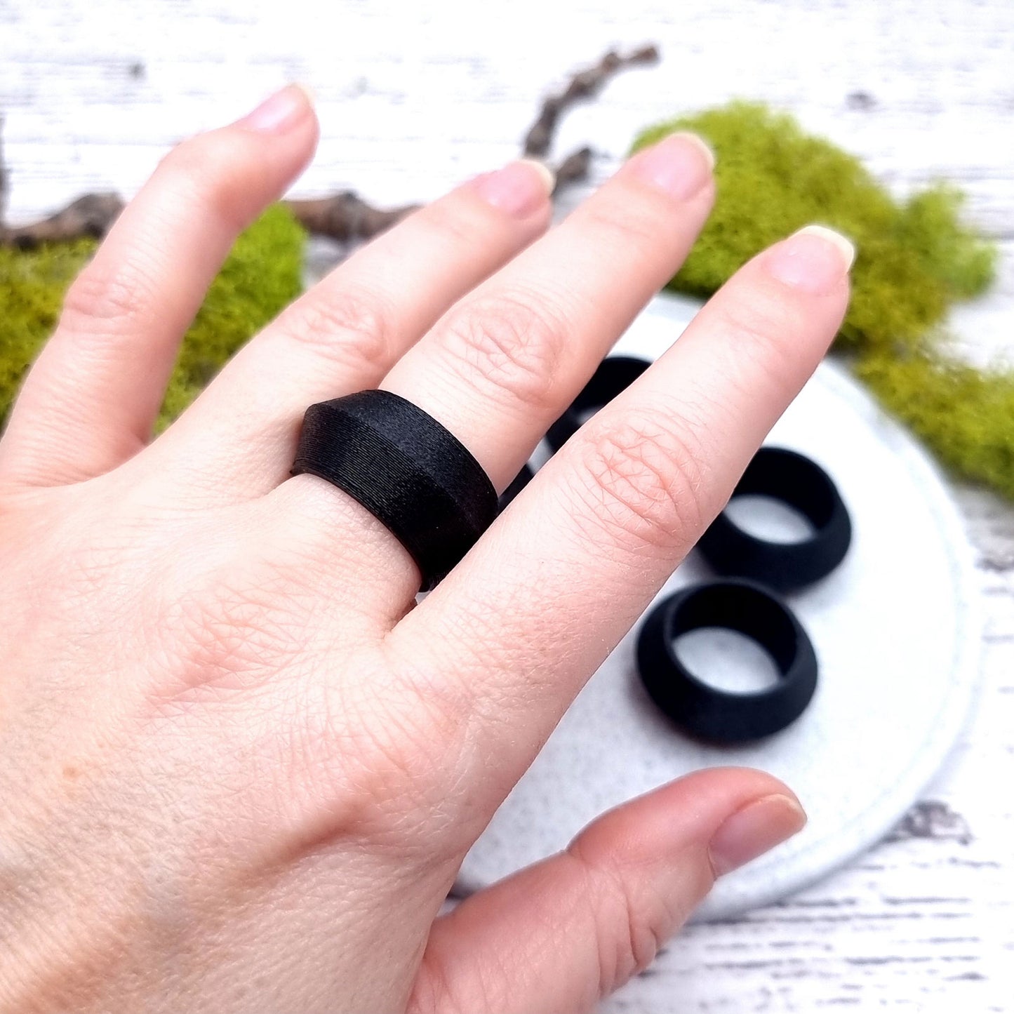 Sharp Convex Ring Blanks - Wide (12.5mm) Bakeable Blanks SweetyBijou Tools   