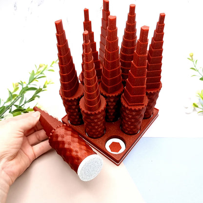 Set of 9 Wire Mandrels with Magnetic Bases - Circle, Square, Triangle, Oval, Hexagon, Pentagon, Angle Drop, Drop, Heart Shapes