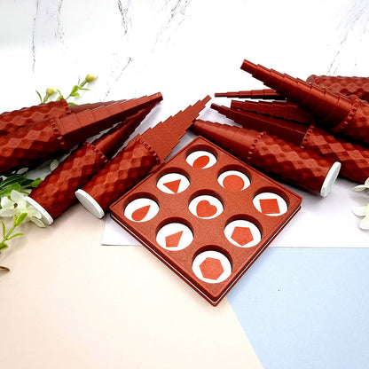 Set of 9 Wire Mandrels with Magnetic Bases - Circle, Square, Triangle, Oval, Hexagon, Pentagon, Angle Drop, Drop, Heart Shapes