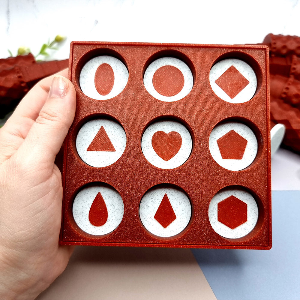 Set of 9 Wire Mandrels with Magnetic Bases - Circle, Square, Triangle, Oval, Hexagon, Pentagon, Angle Drop, Drop, Heart Shapes