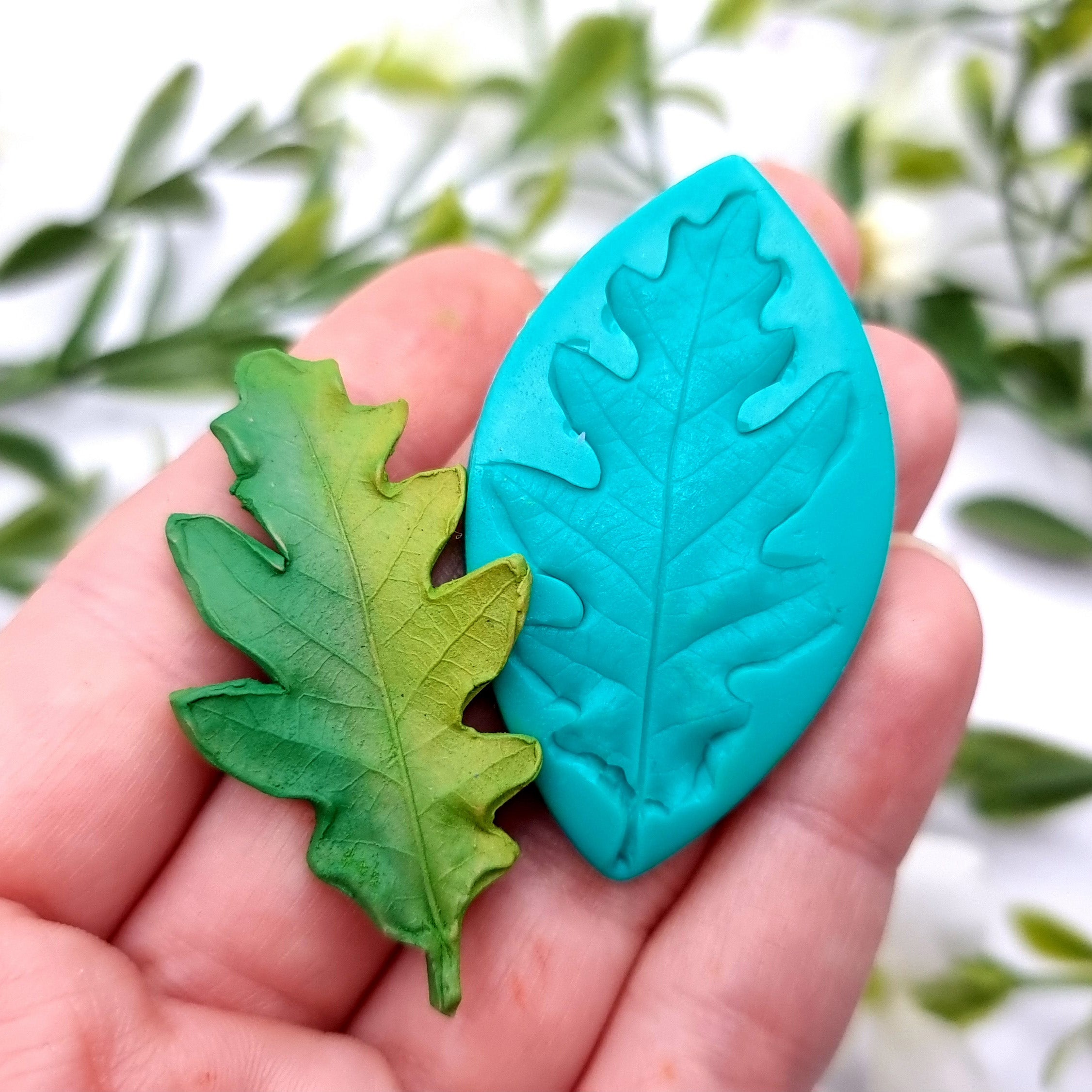 Natural Real Oak Leaf #3, 5cm Silicone Mold SweetyBijou Tools   