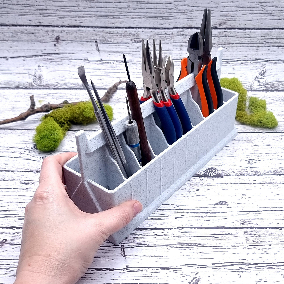 Ultimate Pliers Holder - White Marble Tools Organizer SweetyBijou Tools   