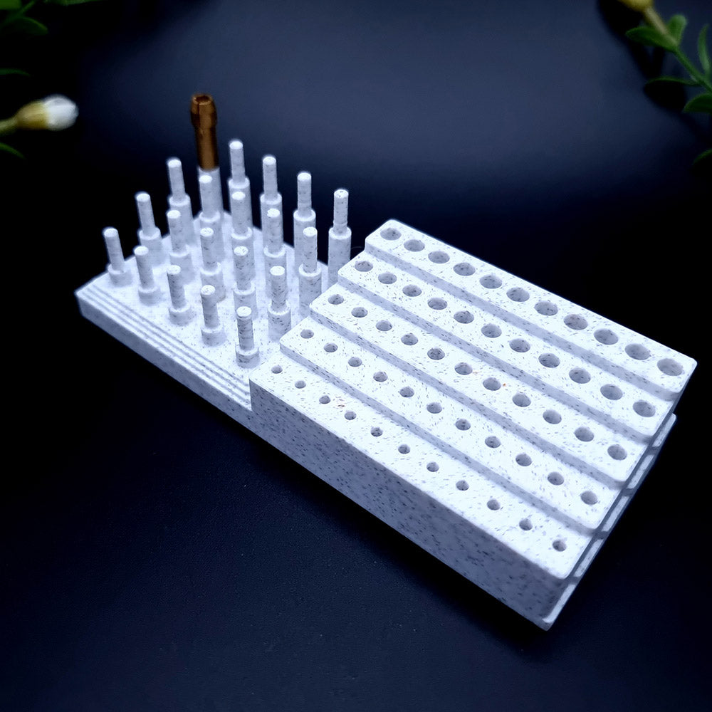 Rotary Chuck & Drill Bits Stand - For 20 Chucks and 55 Drill Bits