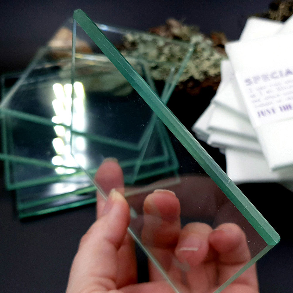 Glass Work Surface for Polymer Clay - 10×10 cm Compact Crafting Tile