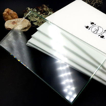 Glass Work Surface for Polymer Clay - 10×20 cm Large Crafting Tile