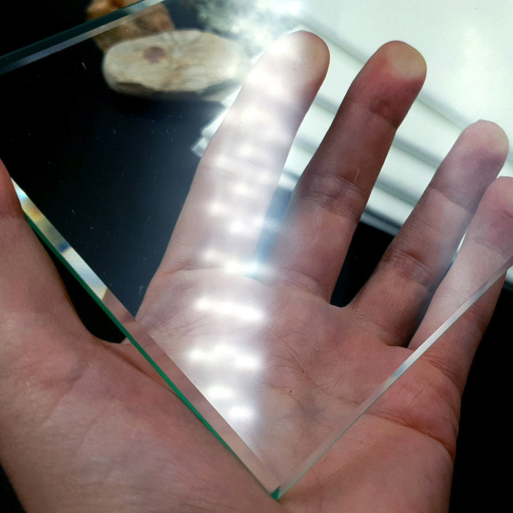 Glass Work Surface for Polymer Clay - 10×20 cm Large Crafting Tile