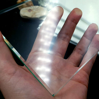 Glass Work Surface for Polymer Clay - 10×20 cm Large Crafting Tile