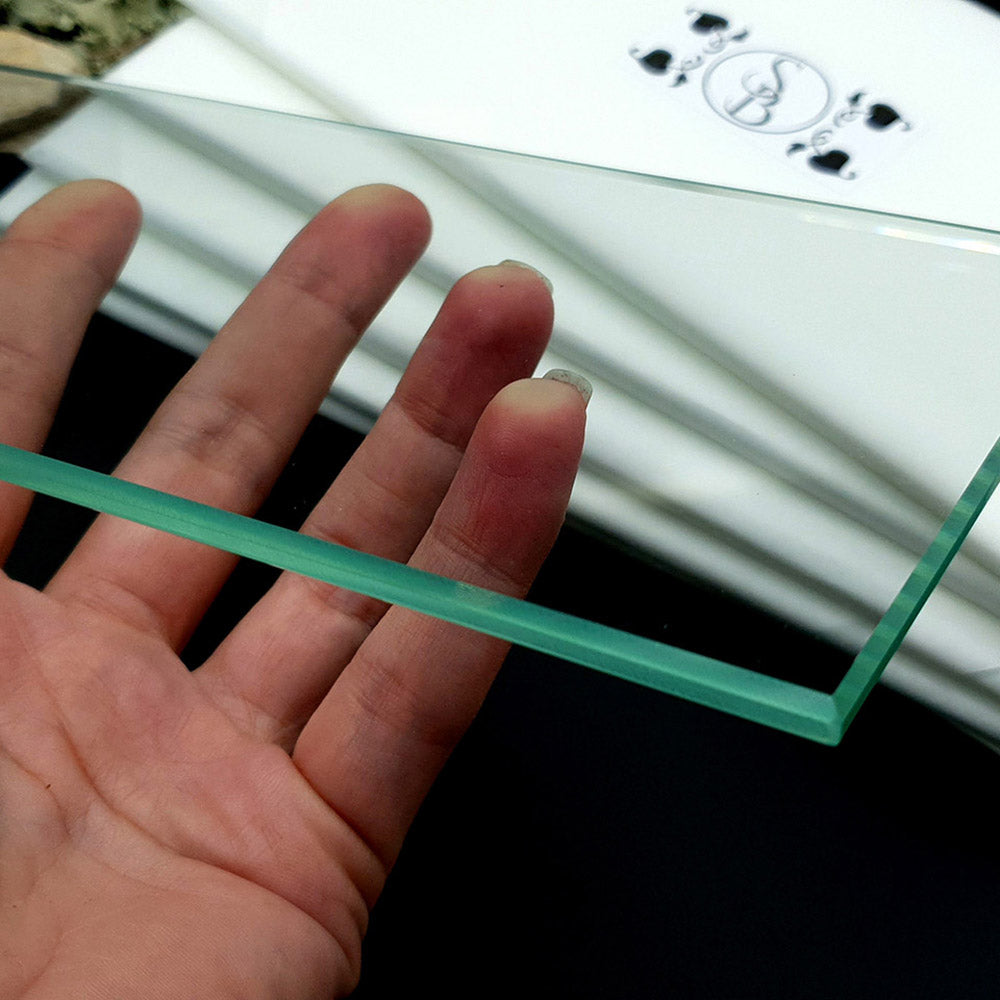 Glass Work Surface for Polymer Clay - 10×20 cm Large Crafting Tile