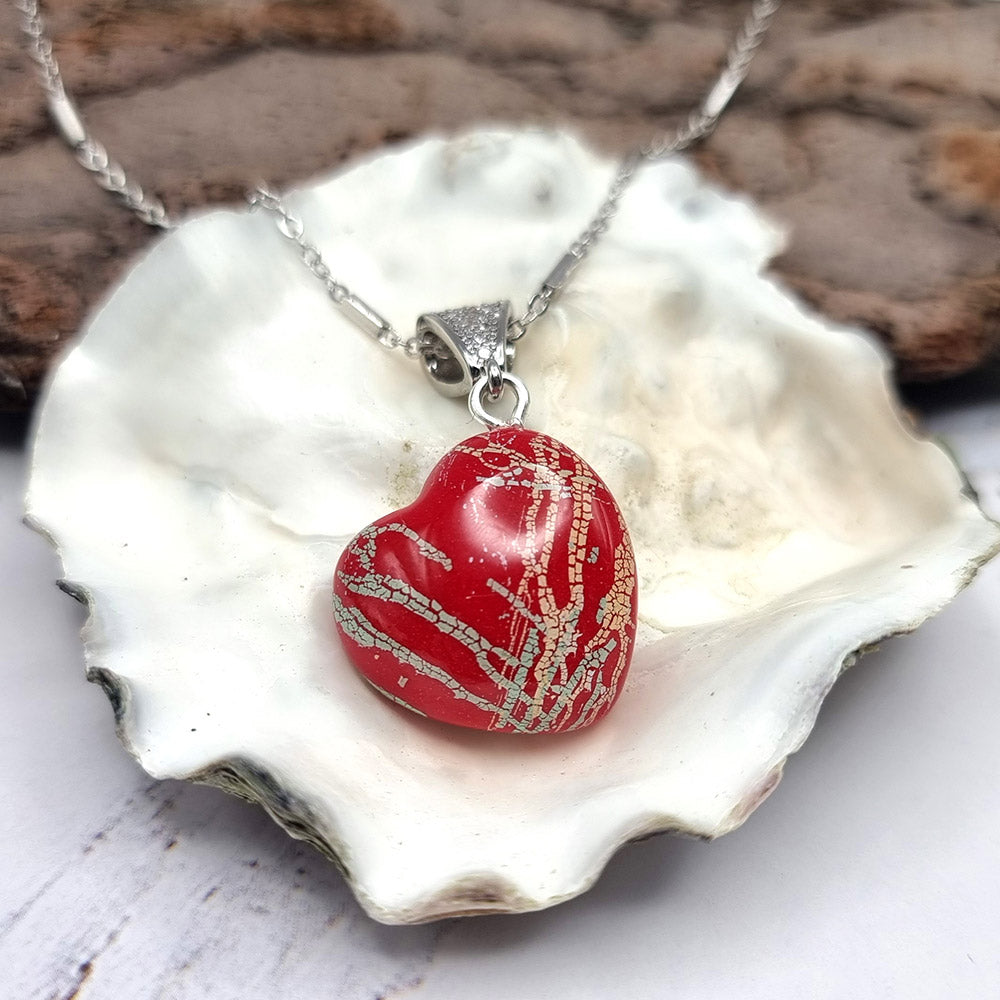 Cute Little Red Heart Pendant Pendant SweetyBijou Jewelry   