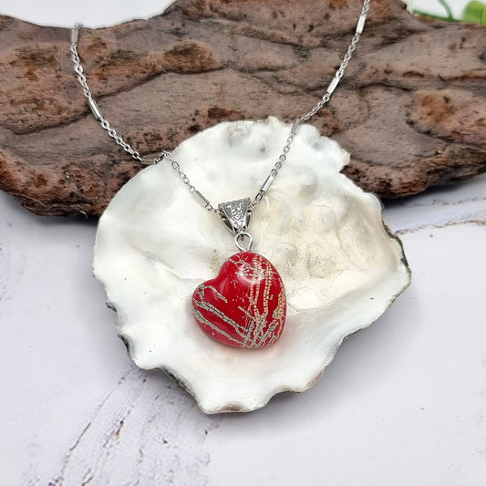 Cute Little Red Heart Pendant Pendant SweetyBijou Jewelry   