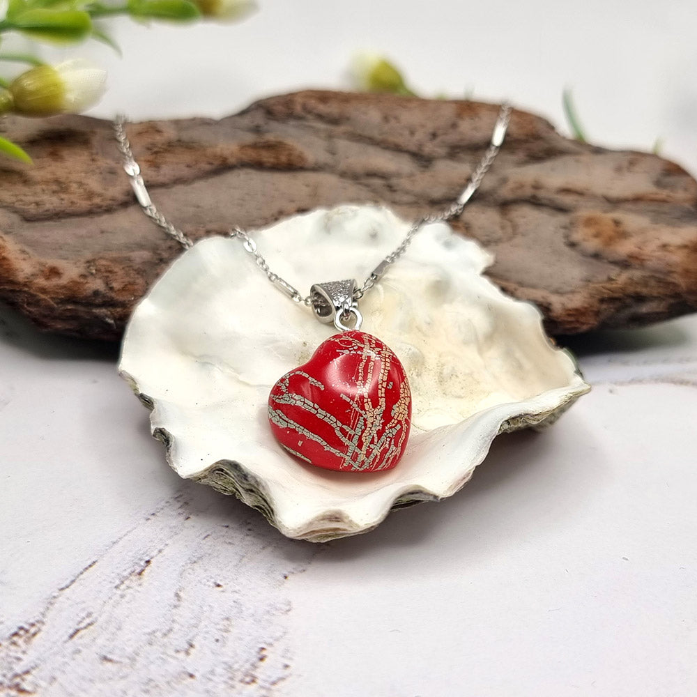 Cute Little Red Heart Pendant Pendant SweetyBijou Jewelry   