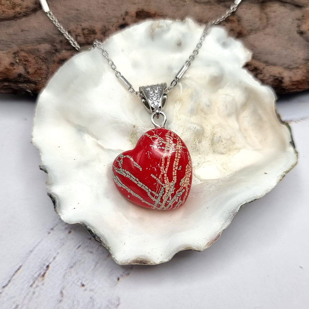 Cute Little Red Heart Pendant Pendant SweetyBijou Jewelry   