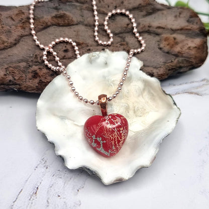 Cute Red Heart Pendant out of Polymer Clay Pendant SweetyBijou Jewelry   