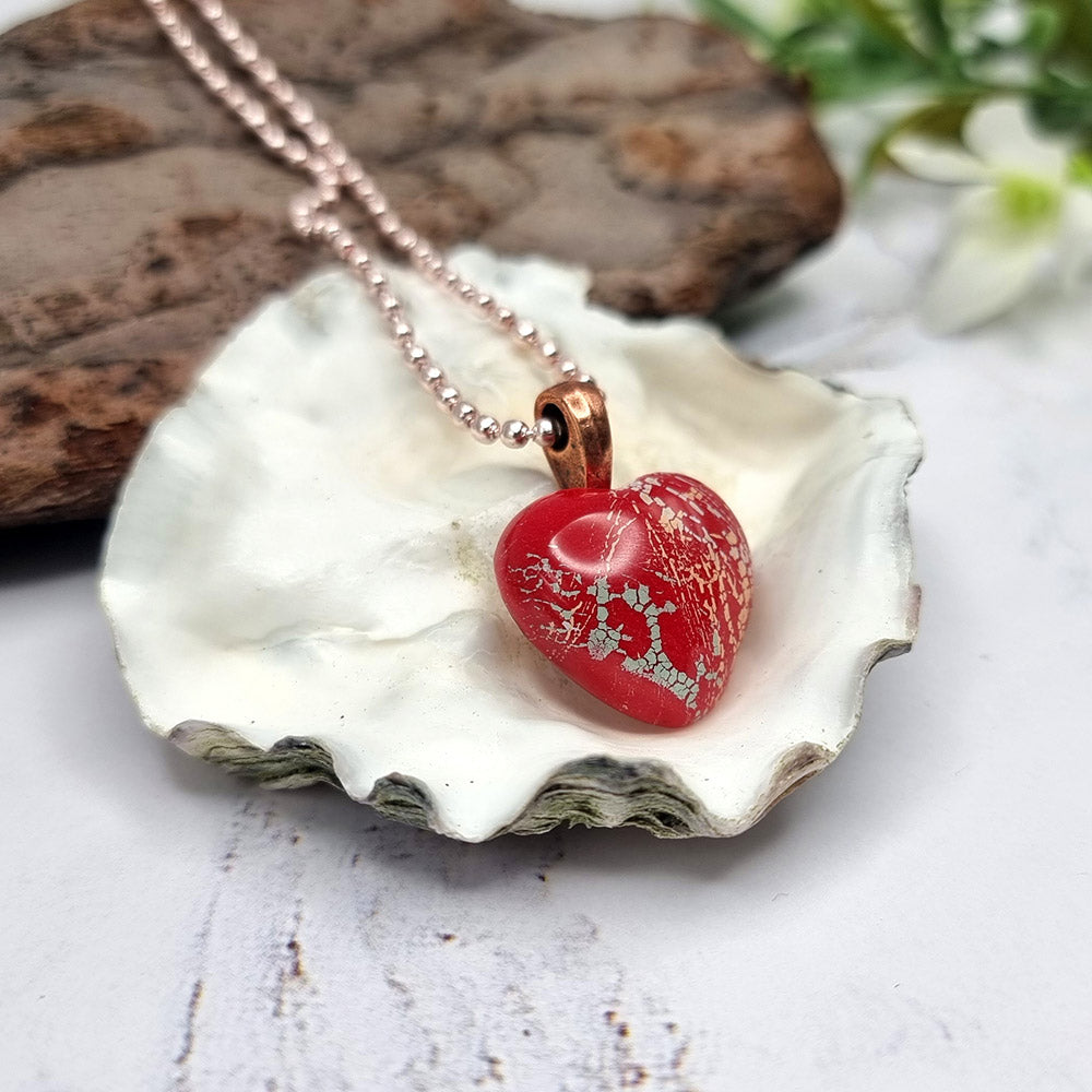 Cute Red Heart Pendant out of Polymer Clay Pendant SweetyBijou Jewelry   