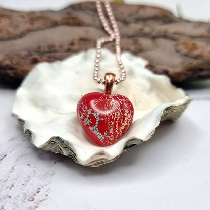 Cute Red Heart Pendant out of Polymer Clay Pendant SweetyBijou Jewelry   