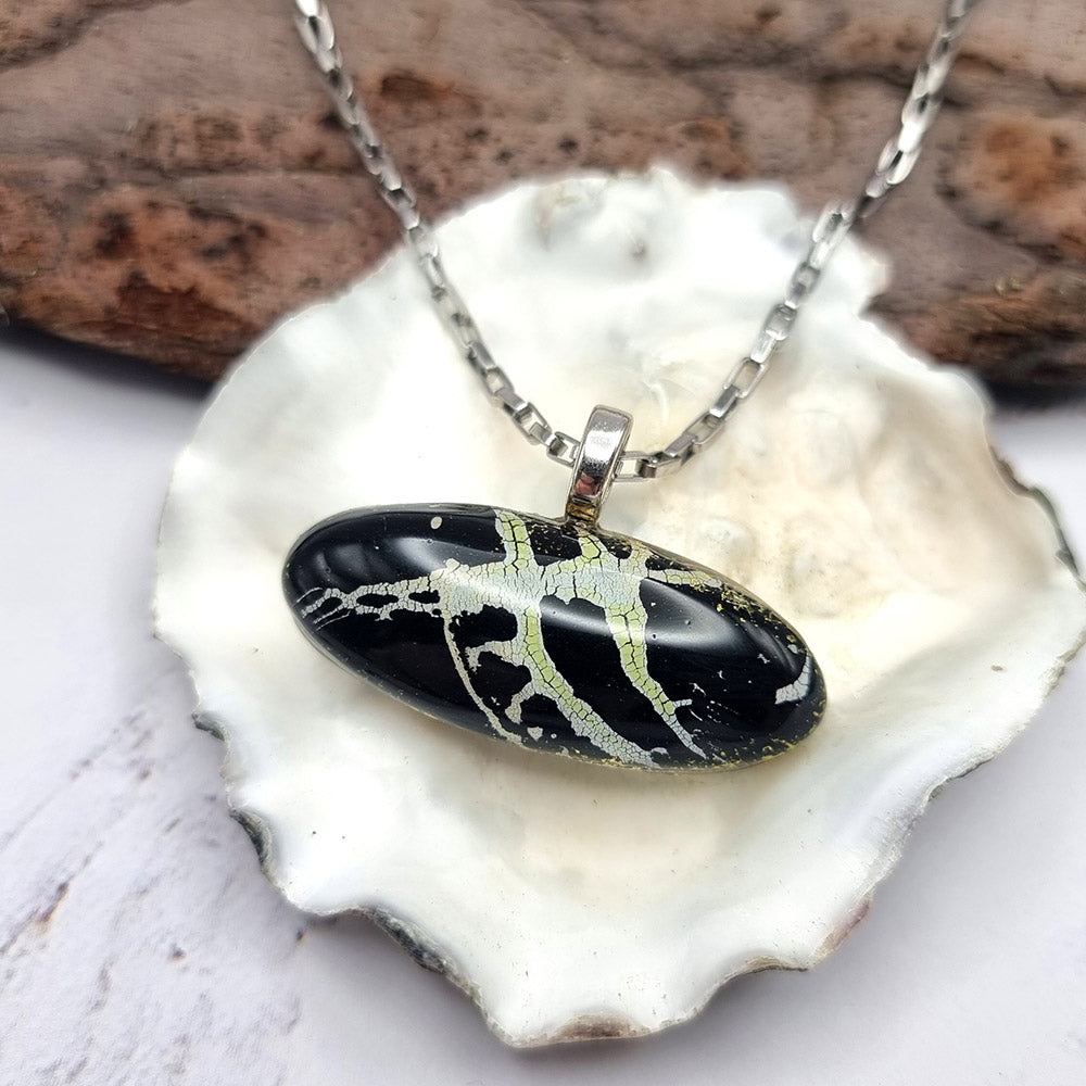 Oval Unique Polymer Clay Pendant Pendant SweetyBijou Jewelry   