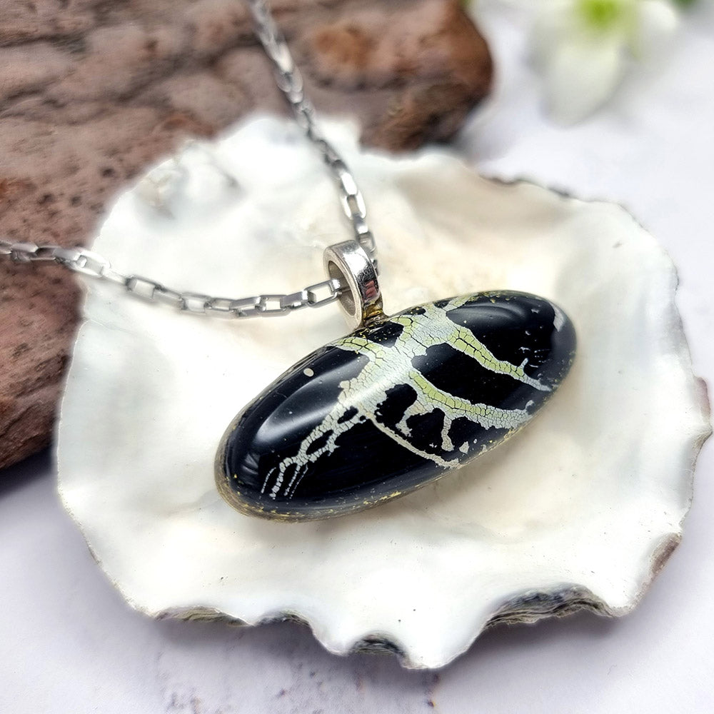 Oval Unique Polymer Clay Pendant Pendant SweetyBijou Jewelry   