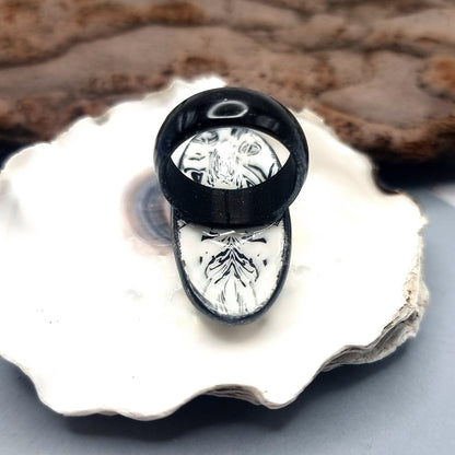 Polymer Clay Ring - Ceramic Imitation Ring SweetyBijou Jewelry   