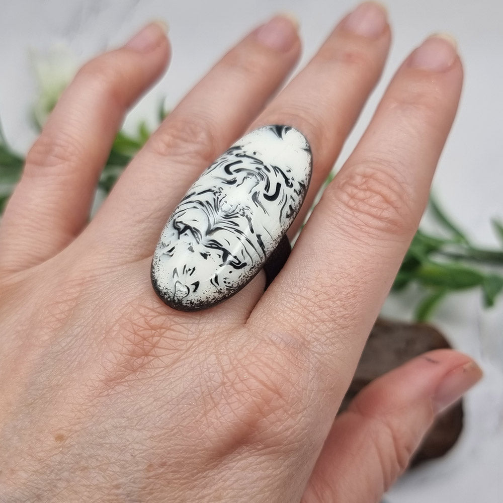 Polymer Clay Ring - Ceramic Imitation Ring SweetyBijou Jewelry   