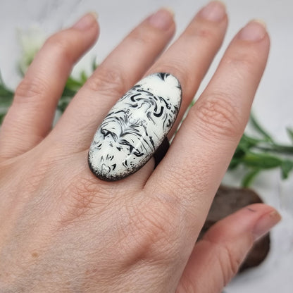 Polymer Clay Ring - Ceramic Imitation Ring SweetyBijou Jewelry   