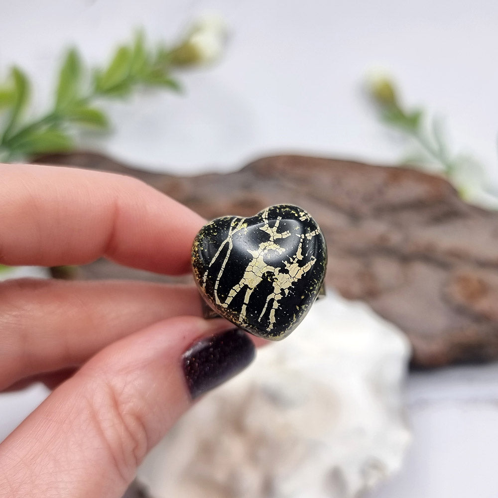 Stylish Heart Polymer Clay Ring Ring SweetyBijou Jewelry   