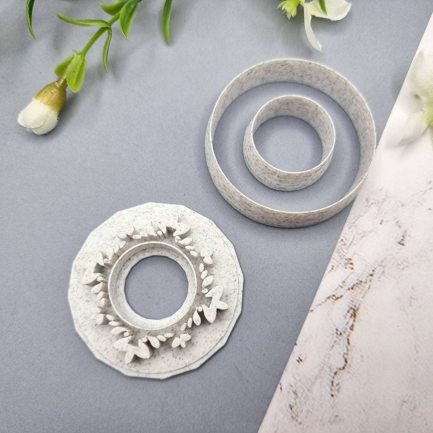 Polymer Clay Stamp #3, Flowers Stamp  SweetyBijou Tools   