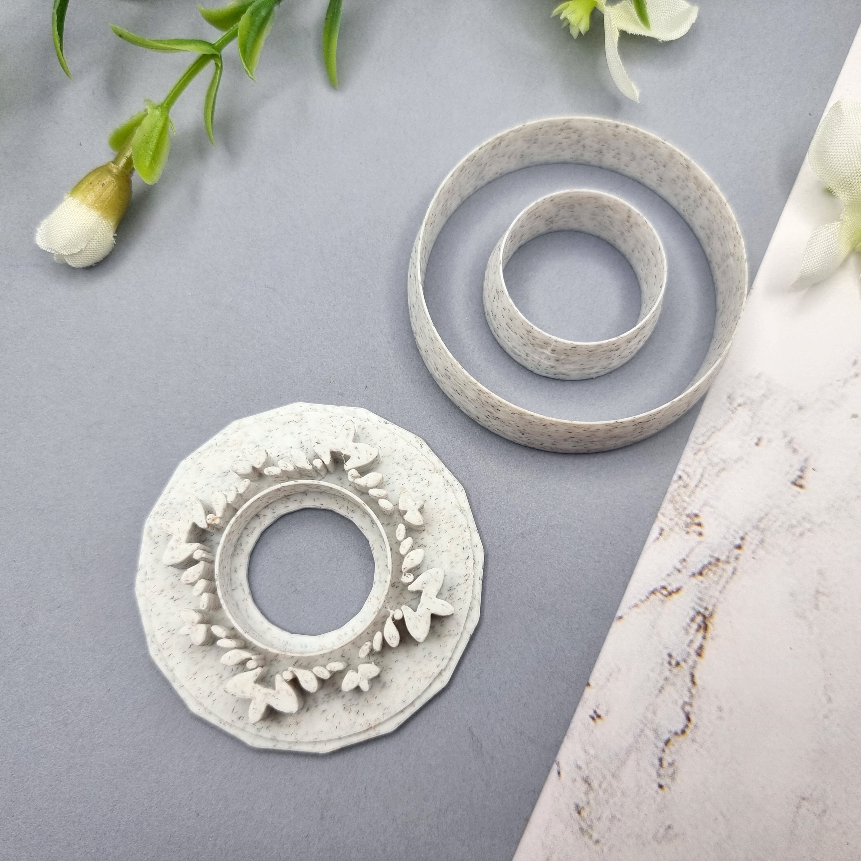 Polymer Clay Stamp #3, Flowers Stamp  SweetyBijou Tools   