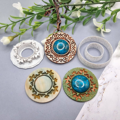 Polymer Clay Stamp #3, Flowers Stamp  SweetyBijou Tools   