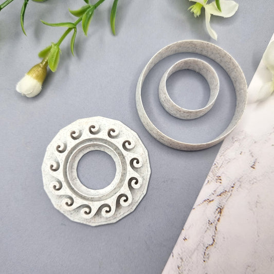 Polymer Clay Stamp #4, Waves  SweetyBijou Tools   