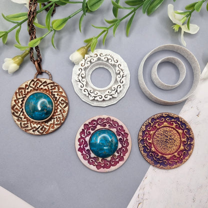 Polymer Clay Stamp #5, Flowers Stamp  SweetyBijou Tools   